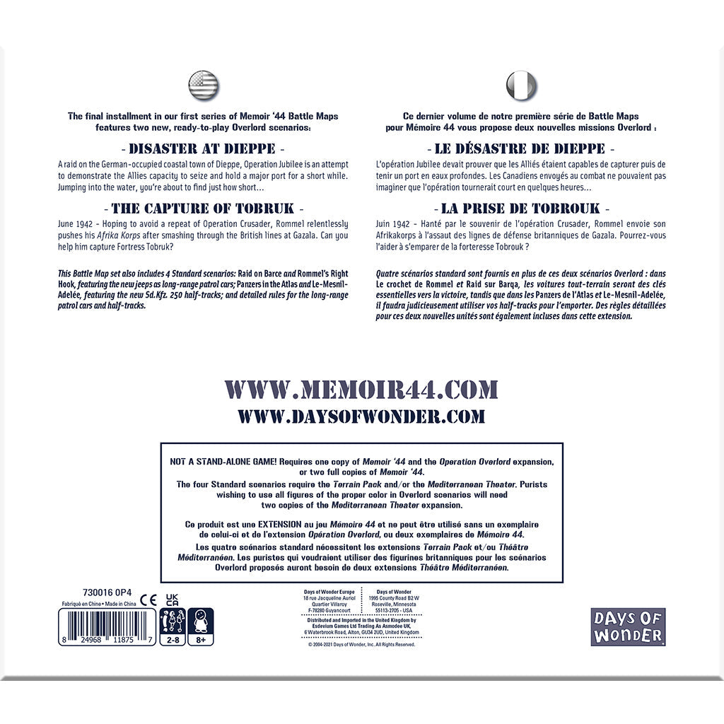 Memoir '44 Disaster at Dieppe Battle Map - Bản Mở Rộng Board Game Chiến Thuật - Days of Wonder