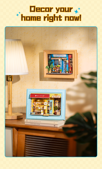 Rolife Fluffy Cat Bakery 3D Wooden Puzzle DP001 - Mô hình gỗ 3D lắp ráp có đèn LED - Rolife