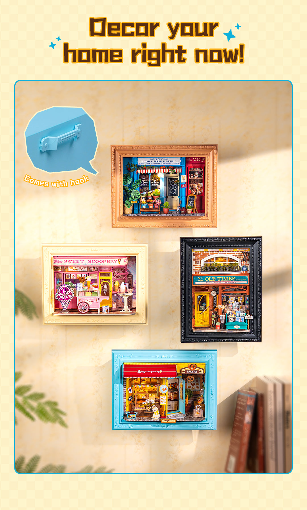 Rolife Daily Fresh Flower 3D Wooden Puzzle DP003 - Mô hình gỗ 3D Tiệm hoa tươi trang trí - Rolife DP003