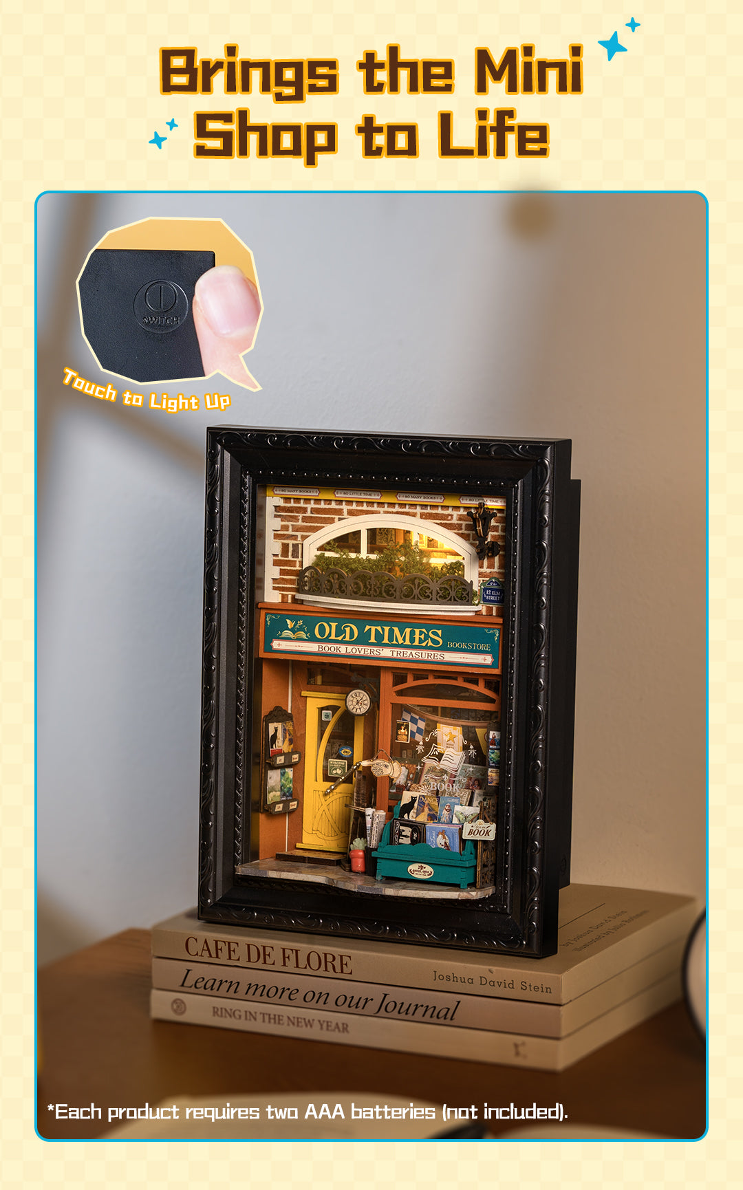 Rolife Old Times Bookstore 3D Wooden Puzzle DP004 - Mô Hình Gỗ 3D Tiệm Sách Cổ Điển - Rolife