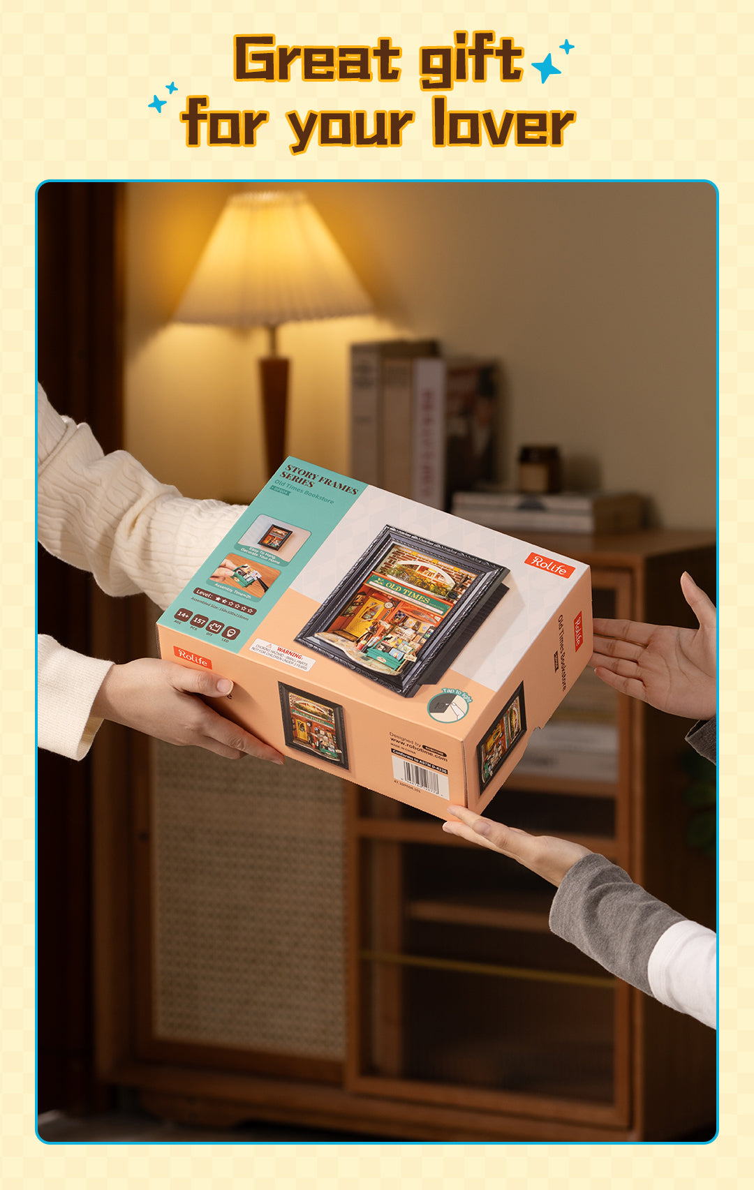 Rolife Old Times Bookstore 3D Wooden Puzzle DP004 - Mô Hình Gỗ 3D Tiệm Sách Cổ Điển - Rolife