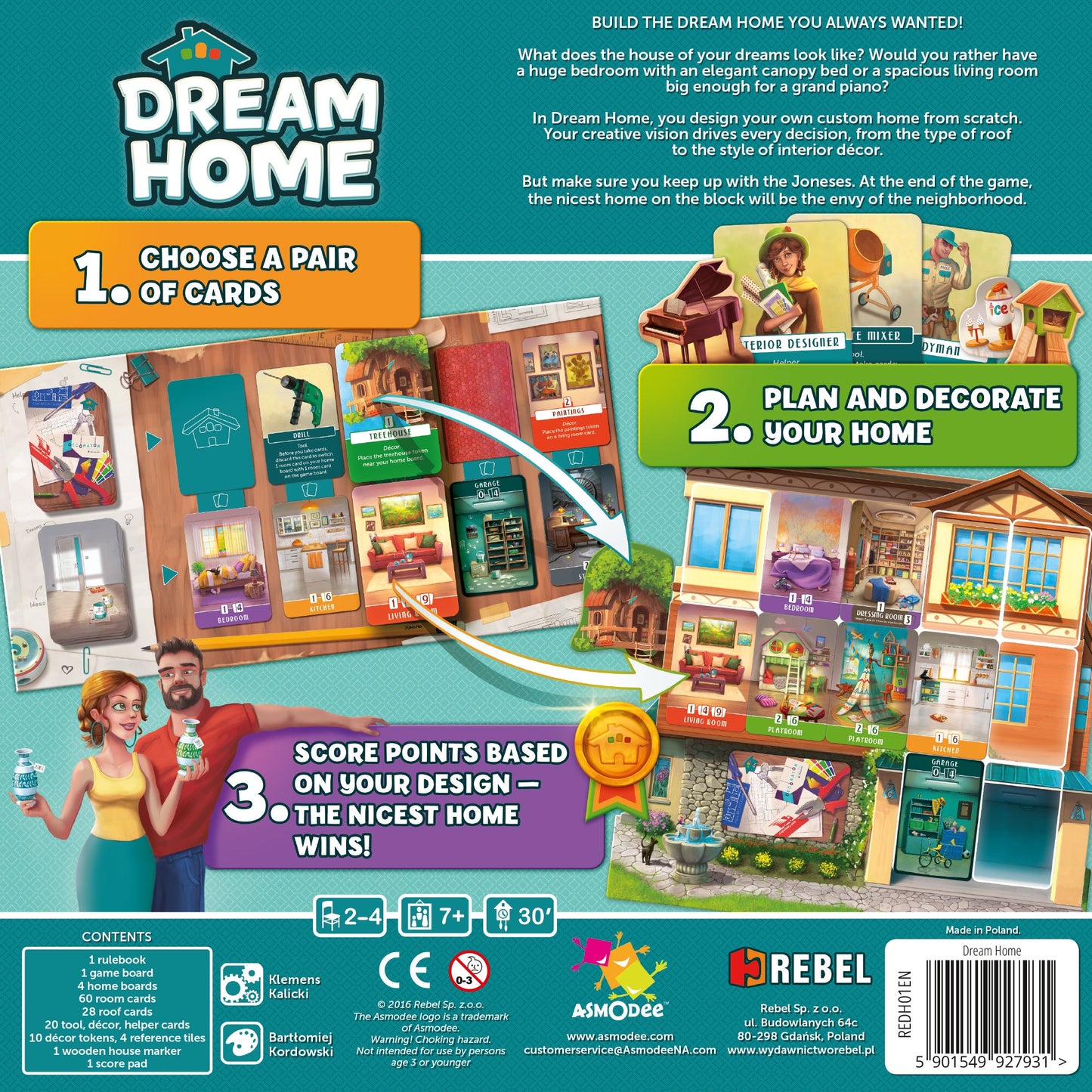 Dream Home Board Game - Trò chơi xây dựng tổ ấm - Rebel - Hình ảnh chi tiết 2