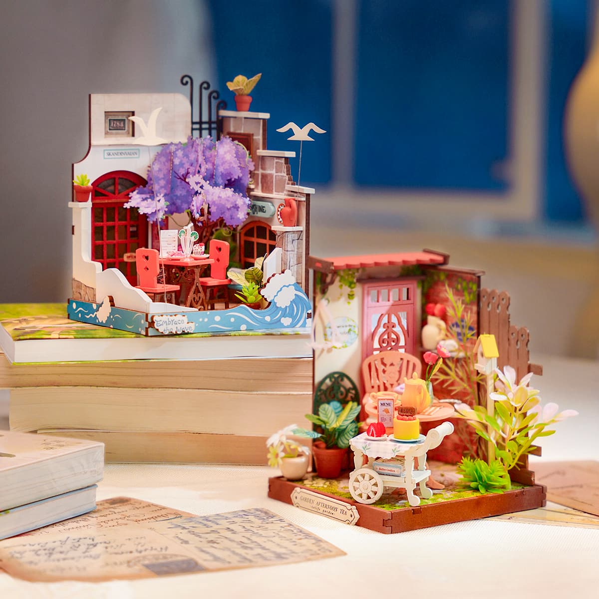 Rolife DIY Miniature House - Fancy Tea Yard DS038 - Mô hình nhà gỗ mini tự lắp ráp - Rolife DS038