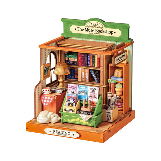 Rolife DIY Miniature House - The Muse Bookshop DS040 - Nhà mô hình gỗ DIY tiệm sách - Rolife