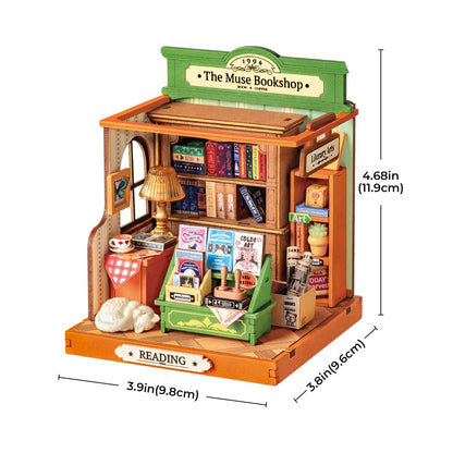 Rolife DIY Miniature House - The Muse Bookshop DS040 - Nhà mô hình gỗ DIY tiệm sách - Rolife