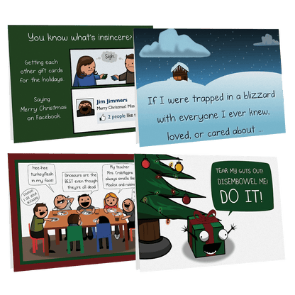NSFW Holiday Greeting Card Bundle - 4 pack
