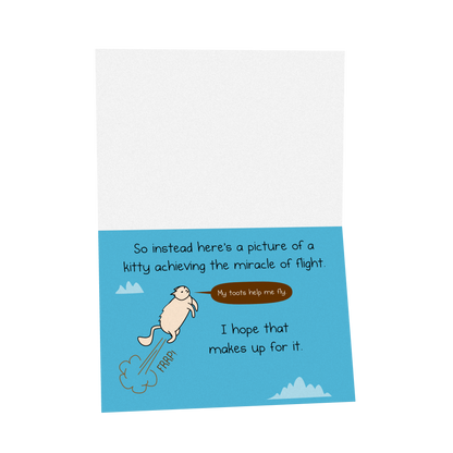 NSFW Kitty Flight - Birthday Greeting Card