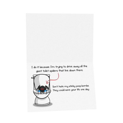 NSFW Toilet Spider - Love & Friendship Greeting Card