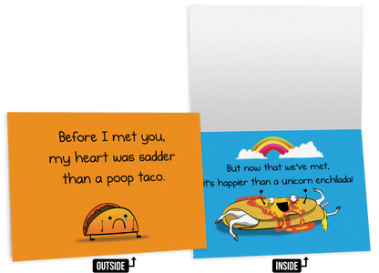 Poop Taco - NSFW Love & Friendship Greeting Card