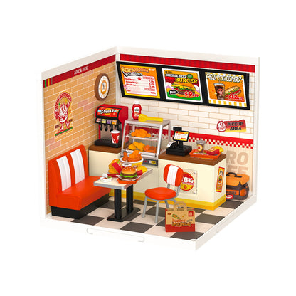 Rolife Yum Yum Burgers DW010 - Nhà mô hình nhựa lắp ráp mini - Rolife Super Creator
