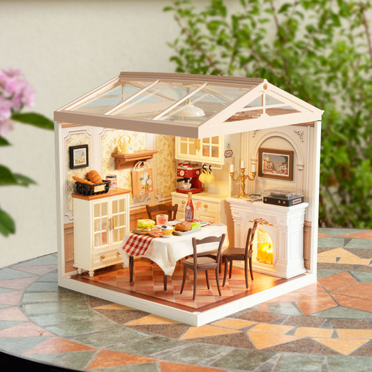 Rolife Warm Dining Room DW015B - Nhà mô hình mini lắp ráp - Super Creator Series