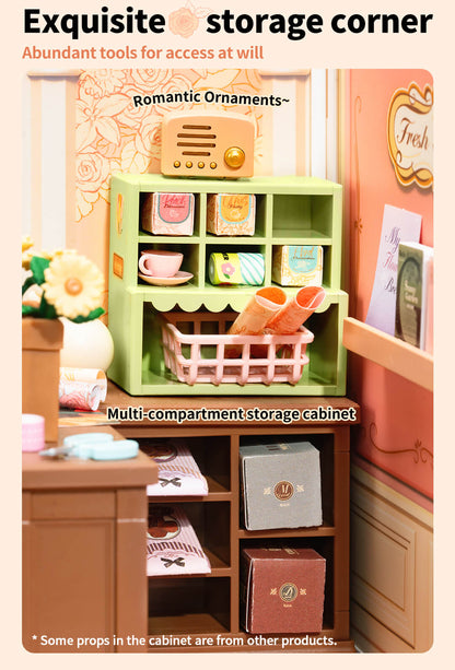 Rolife Fresh Flower Shop DIY Miniature House DW017B - Mô hình nhà búp bê tự lắp ráp - Rolife Super Creator