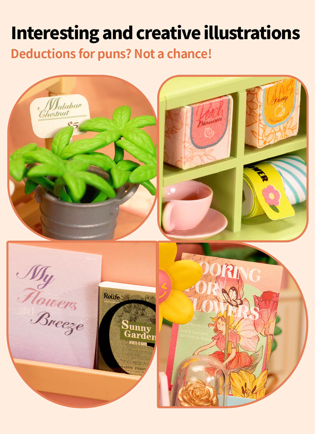 Rolife Fresh Flower Shop DIY Miniature House DW017B - Mô hình nhà búp bê tự lắp ráp - Rolife Super Creator