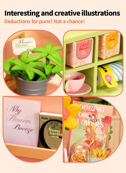 Rolife Fresh Flower Shop DIY Miniature House DW017B - Mô hình nhà búp bê tự lắp ráp - Rolife Super Creator
