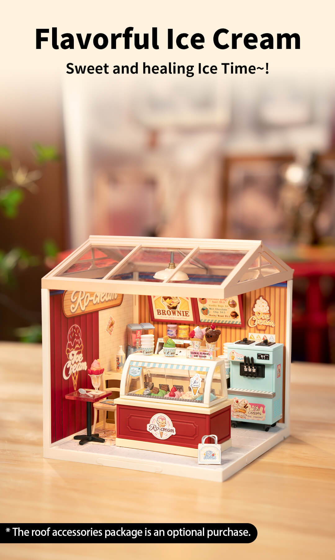 Rolife Flavorful Ice Cream DIY Miniature House DW018B - Mô hình nhà búp bê mini tự lắp ráp - Rolife DW018B