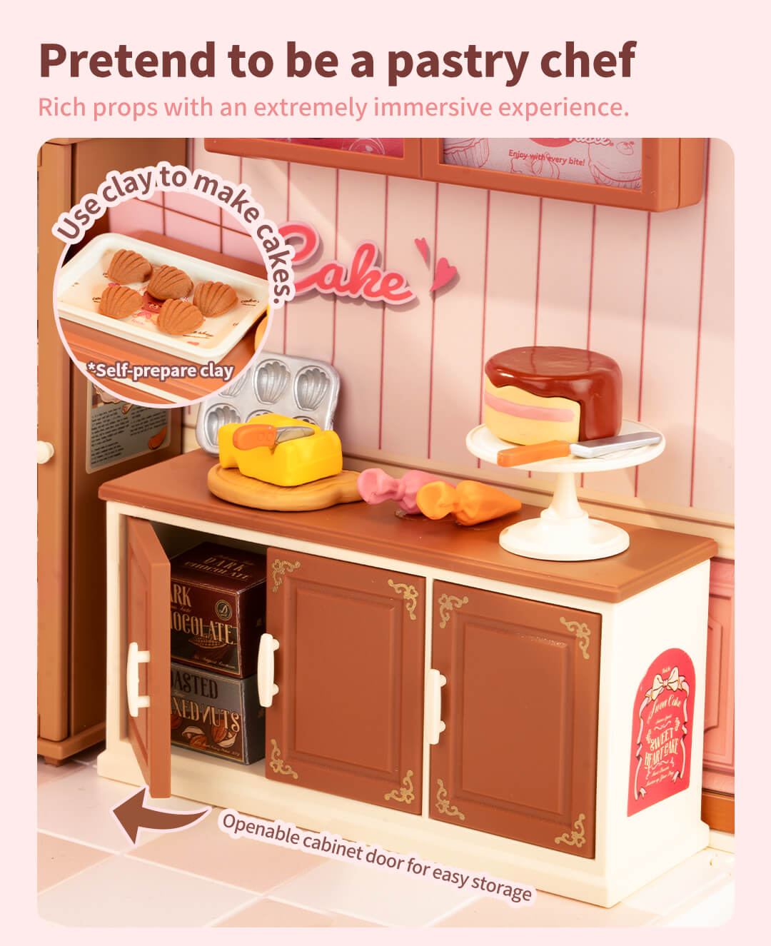 Rolife Tasty Cake Shop DIY Miniature House DW019B - Mô hình nhà búp bê thu nhỏ tự lắp ráp - Rolife
