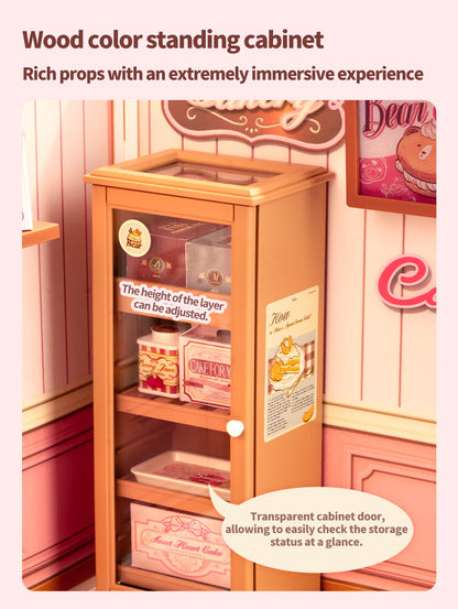 Rolife Tasty Cake Shop DIY Miniature House DW019B - Mô hình nhà búp bê thu nhỏ tự lắp ráp - Rolife