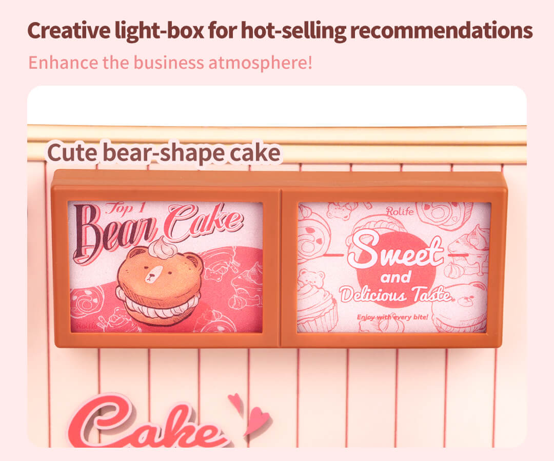 Rolife Tasty Cake Shop DIY Miniature House DW019B - Mô hình nhà búp bê thu nhỏ tự lắp ráp - Rolife