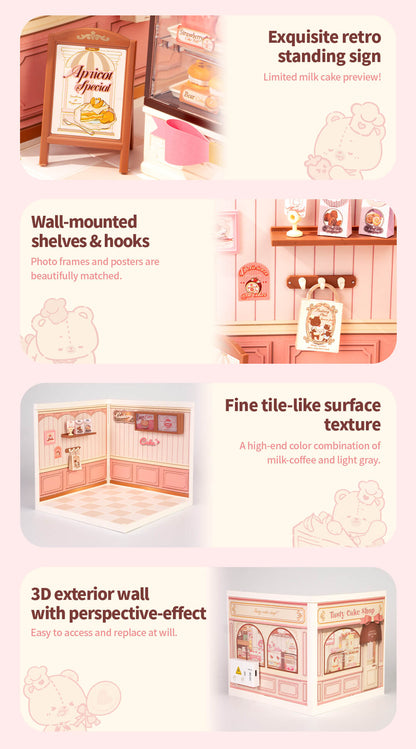 Rolife Tasty Cake Shop DIY Miniature House DW019B - Mô hình nhà búp bê thu nhỏ tự lắp ráp - Rolife