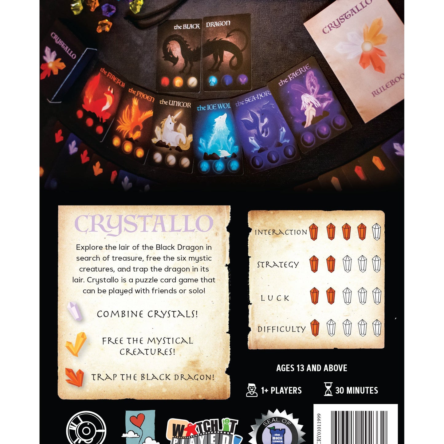 Crystallo - Board game giải đố 1 người chơi - Friendly Skeleton