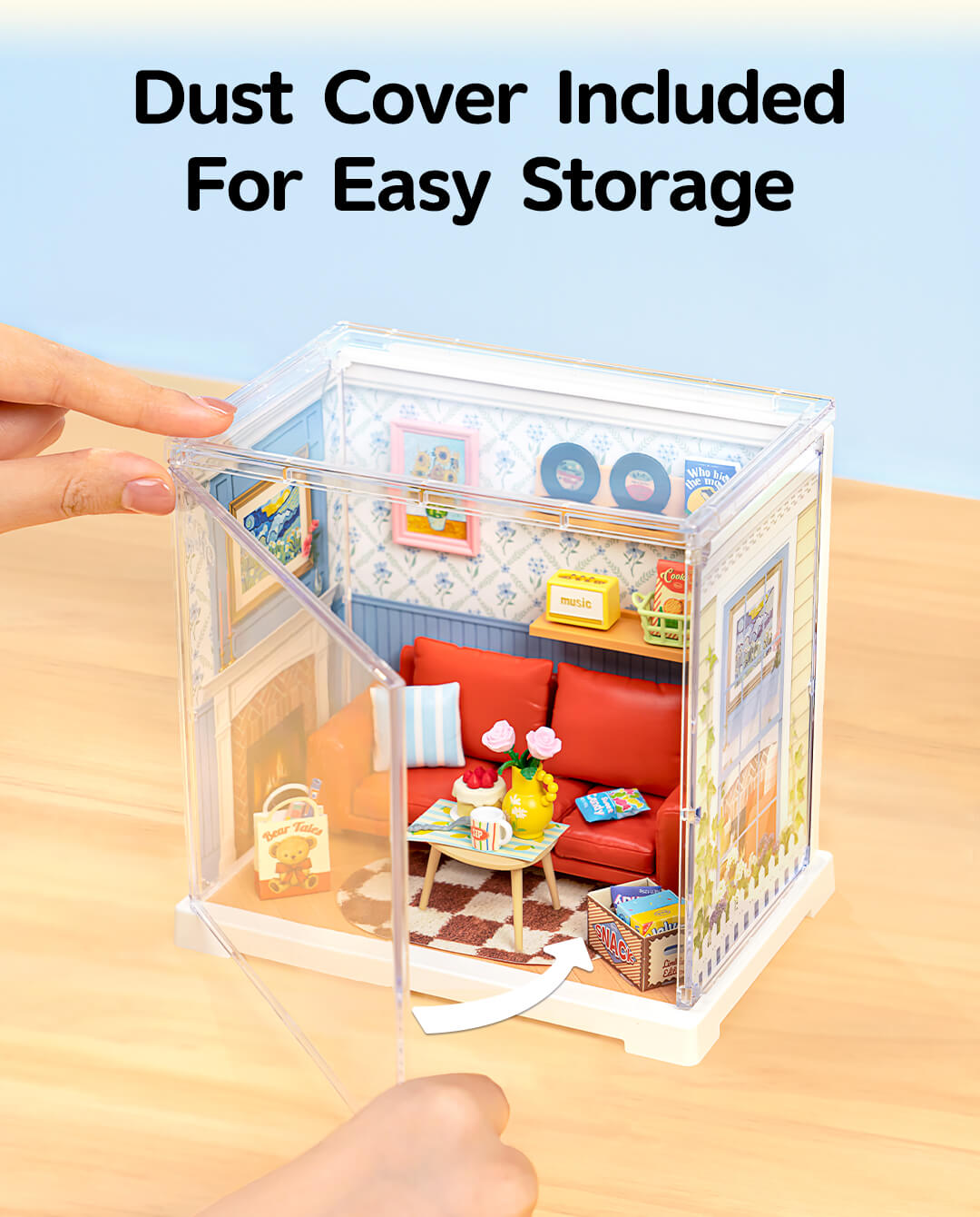 Rolife Country Blue Lounge Mini Super Creator DIY Miniature House DWS05B - Mô hình nhà gỗ DIY tí hon - Rolife