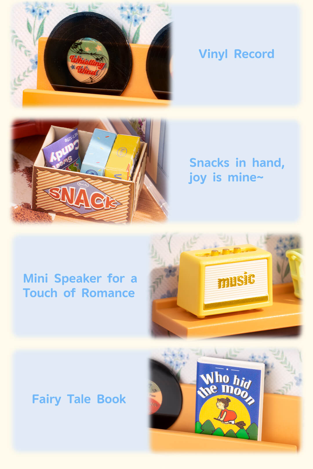 Rolife Country Blue Lounge Mini Super Creator DIY Miniature House DWS05B - Mô hình nhà gỗ DIY tí hon - Rolife