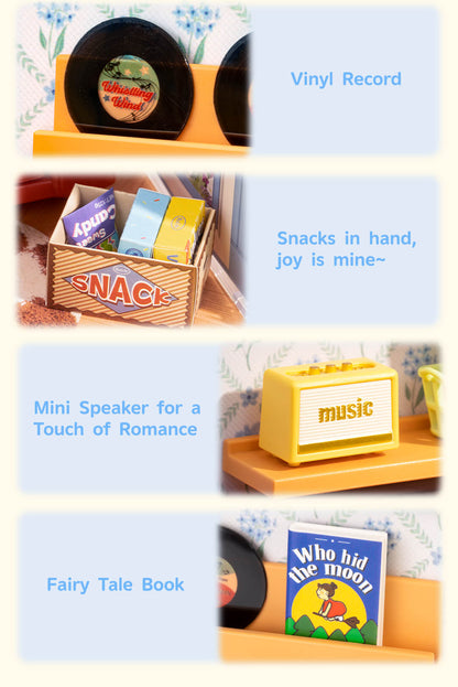 Rolife Country Blue Lounge Mini Super Creator DIY Miniature House DWS05B - Mô hình nhà gỗ DIY tí hon - Rolife