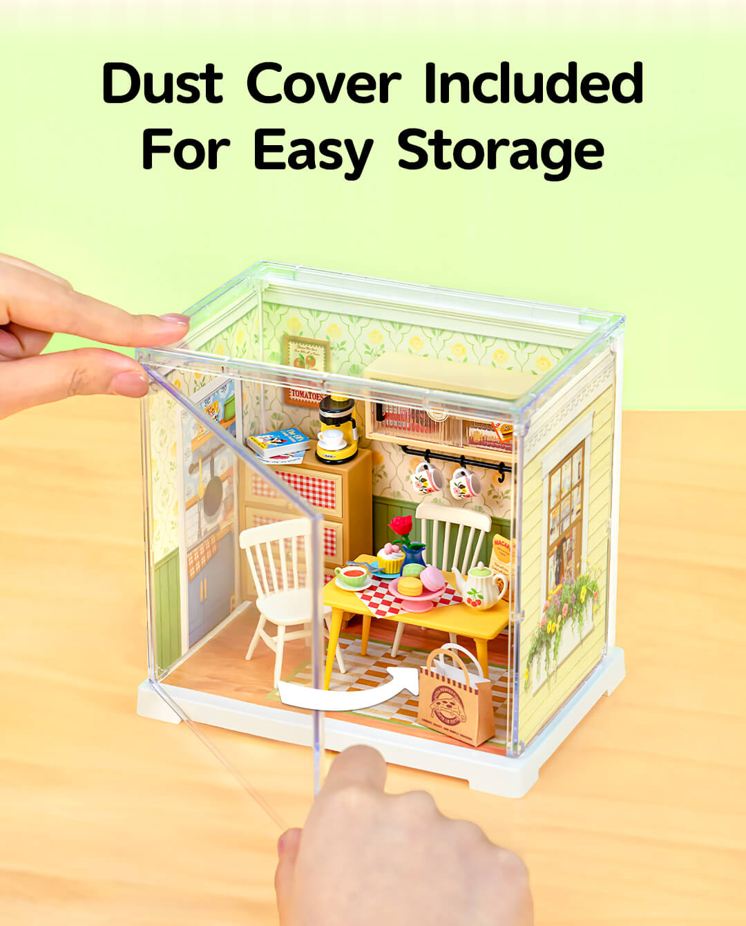 Rolife Floral Dining Room Mini Super Creator DIY Miniature House - Mô hình nhà gỗ DIY lắp ráp - Rolife DWS06B