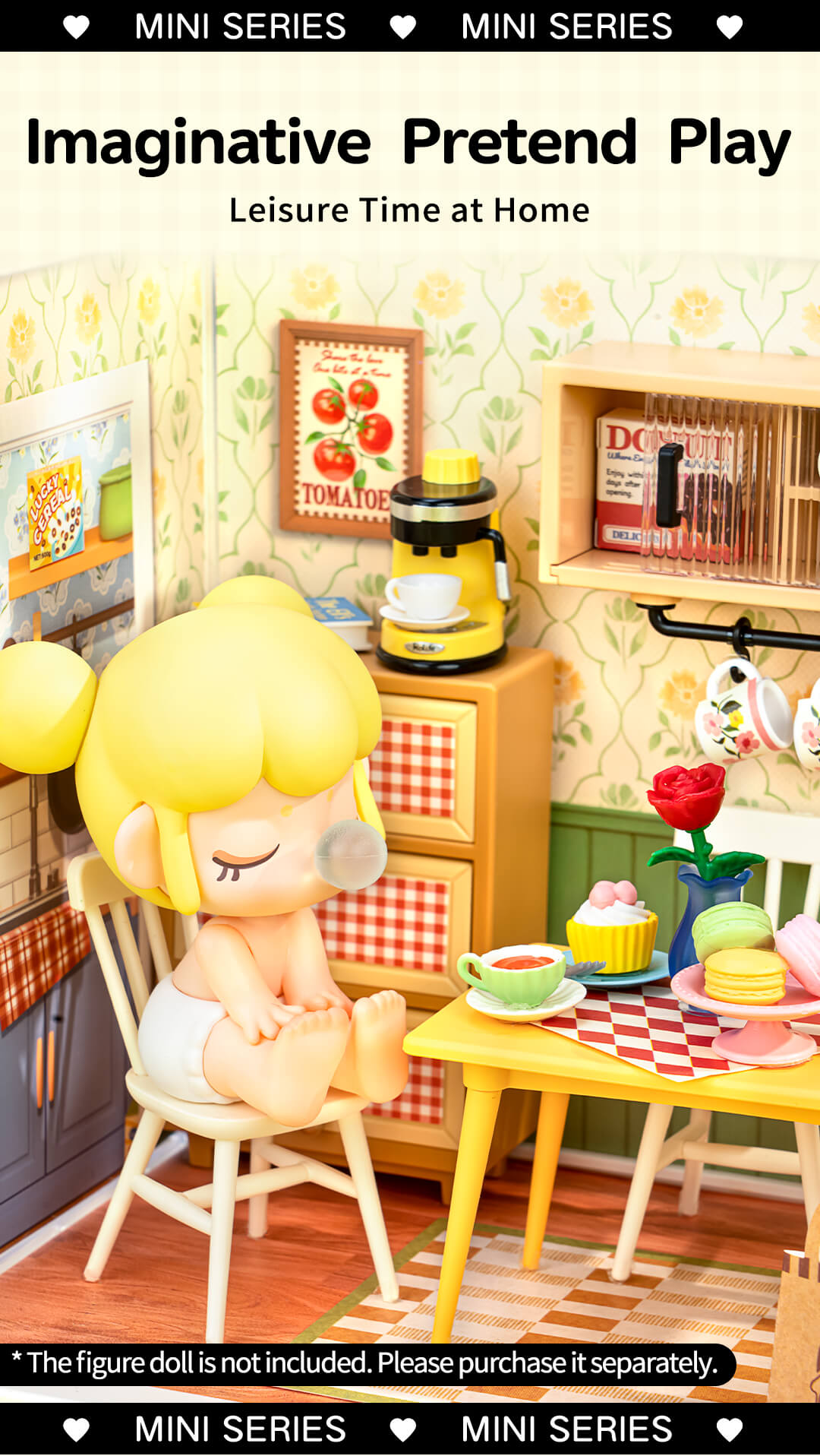 Rolife Floral Dining Room Mini Super Creator DIY Miniature House - Mô hình nhà gỗ DIY lắp ráp - Rolife DWS06B