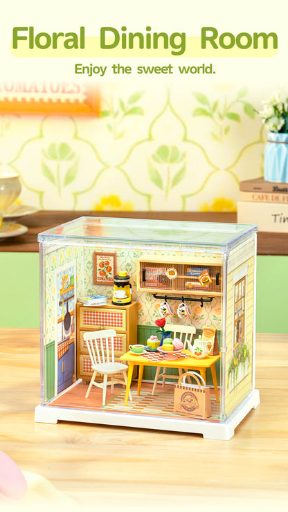 Rolife Floral Dining Room Mini Super Creator DIY Miniature House - Mô hình nhà gỗ DIY lắp ráp - Rolife DWS06B