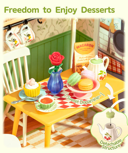 Rolife Floral Dining Room Mini Super Creator DIY Miniature House - Mô hình nhà gỗ DIY lắp ráp - Rolife DWS06B