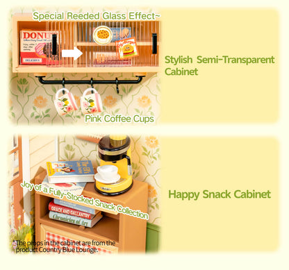 Rolife Floral Dining Room Mini Super Creator DIY Miniature House - Mô hình nhà gỗ DIY lắp ráp - Rolife DWS06B