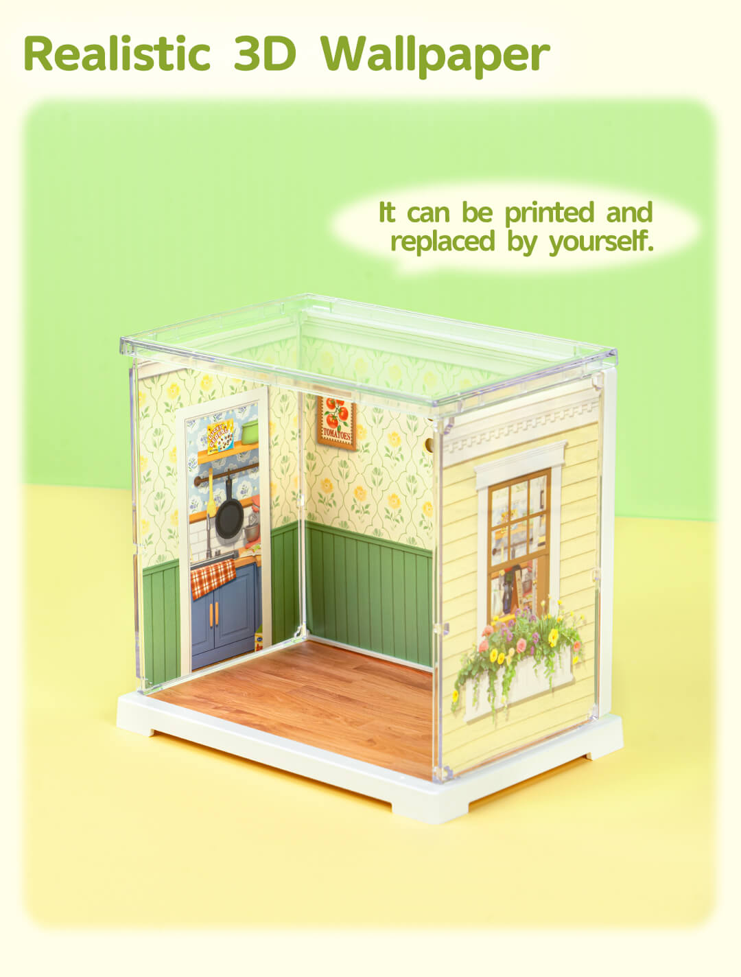Rolife Floral Dining Room Mini Super Creator DIY Miniature House - Mô hình nhà gỗ DIY lắp ráp - Rolife DWS06B