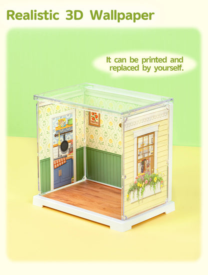 Rolife Floral Dining Room Mini Super Creator DIY Miniature House - Mô hình nhà gỗ DIY lắp ráp - Rolife DWS06B