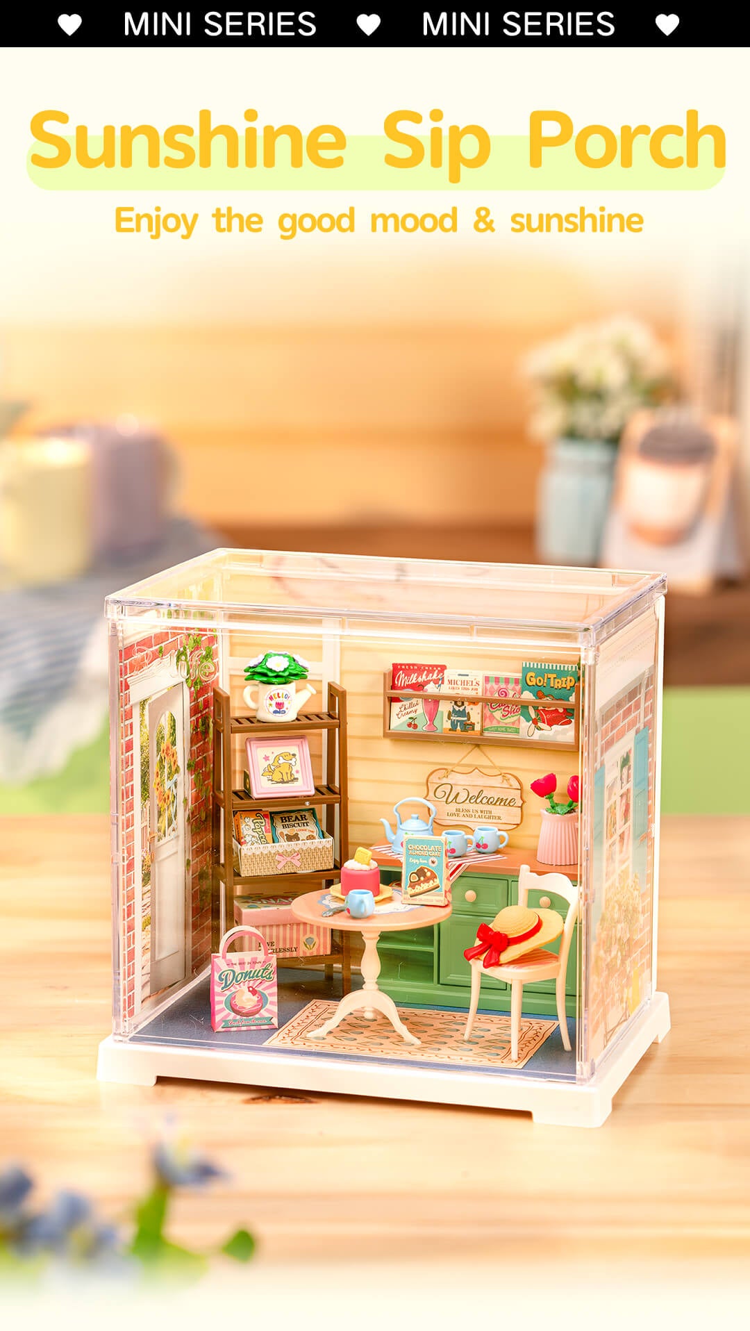 Rolife Sunshine Sip Porch Mini Super Creator DIY Miniature House DWS07B - Mô hình nhà gỗ DIY thu nhỏ - Rolife