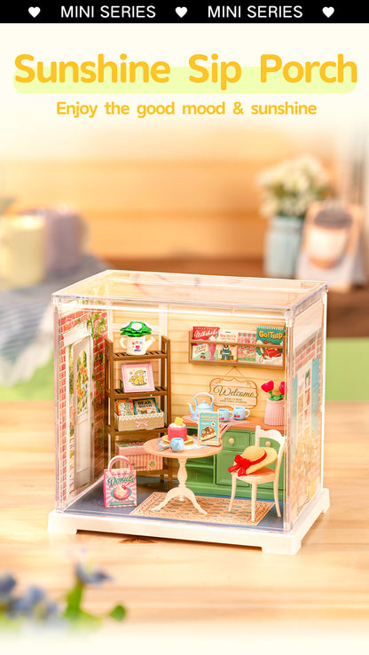 Rolife Sunshine Sip Porch Mini Super Creator DIY Miniature House DWS07B - Mô hình nhà gỗ DIY thu nhỏ - Rolife