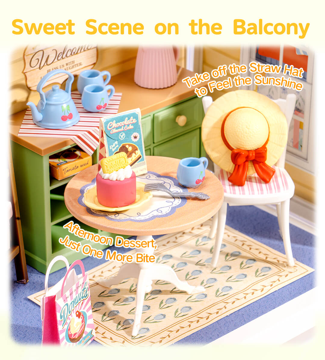 Rolife Sunshine Sip Porch Mini Super Creator DIY Miniature House DWS07B - Mô hình nhà gỗ DIY thu nhỏ - Rolife