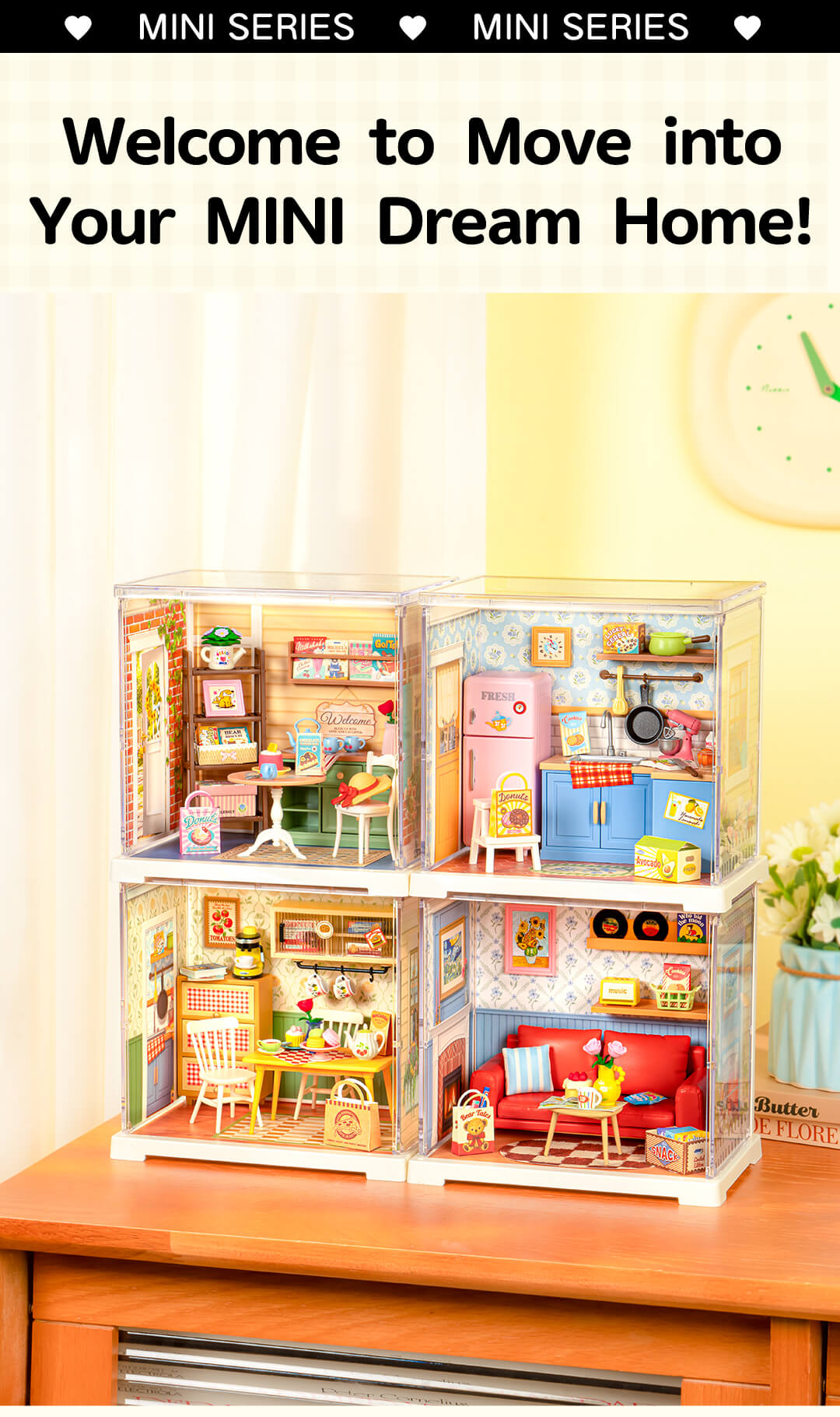 Rolife Sunshine Sip Porch Mini Super Creator DIY Miniature House DWS07B - Mô hình nhà gỗ DIY thu nhỏ - Rolife