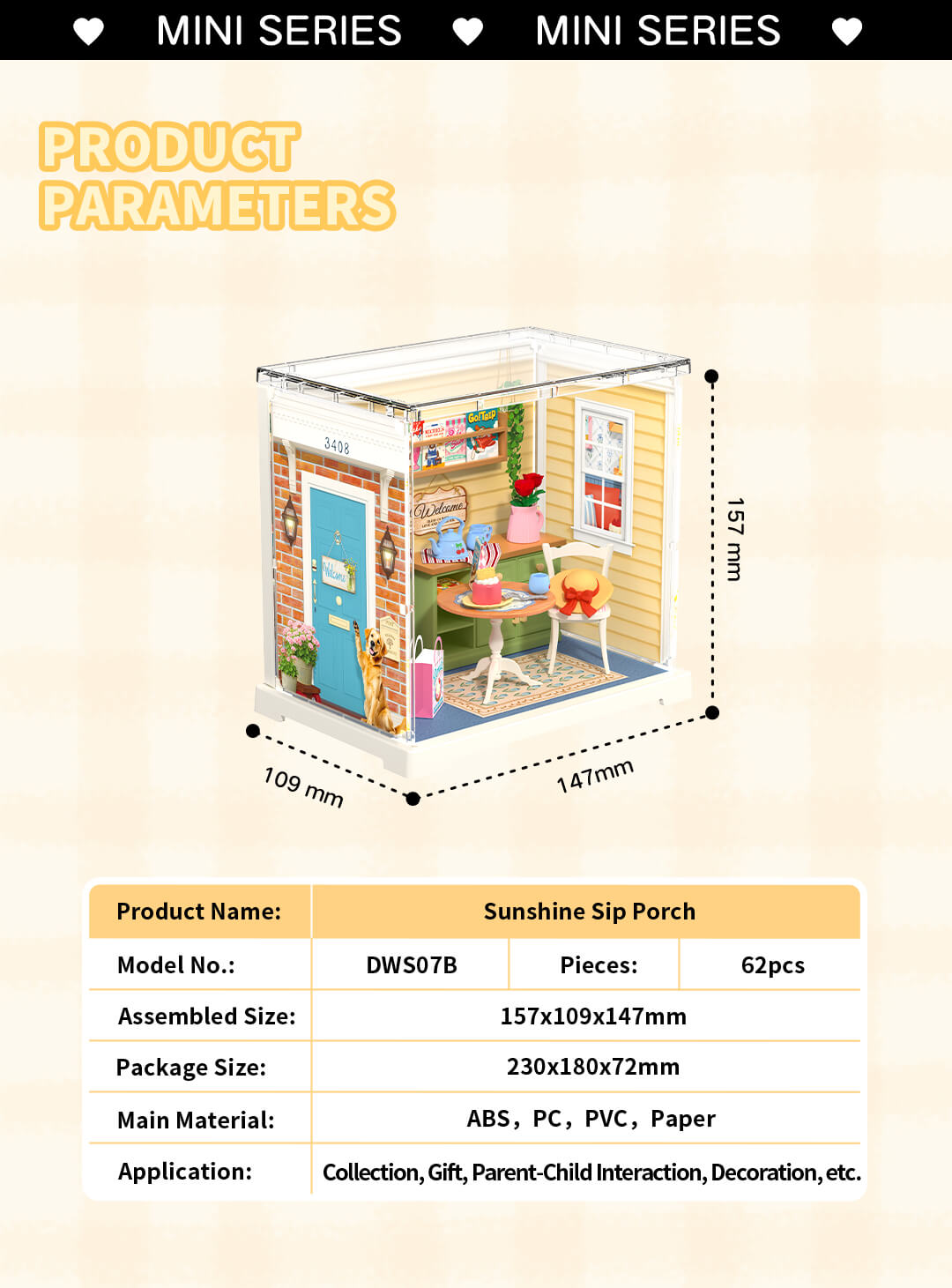 Rolife Sunshine Sip Porch Mini Super Creator DIY Miniature House DWS07B - Mô hình nhà gỗ DIY thu nhỏ - Rolife