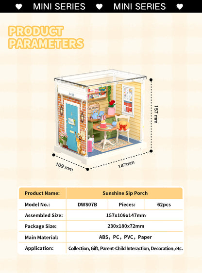 Rolife Sunshine Sip Porch Mini Super Creator DIY Miniature House DWS07B - Mô hình nhà gỗ DIY thu nhỏ - Rolife