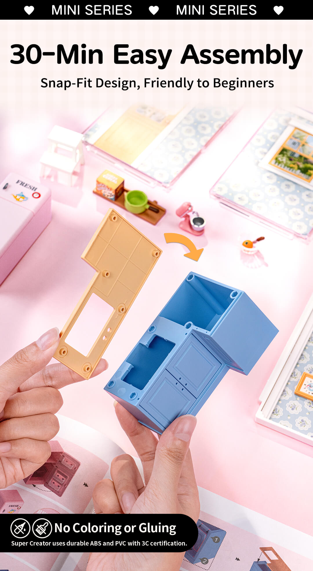 Rolife Homely Baking Kitchen Mini Super Creator DIY Miniature House DWS08B - Mô hình nhà búp bê tí hon tự lắp ráp - Rolife DWS08B