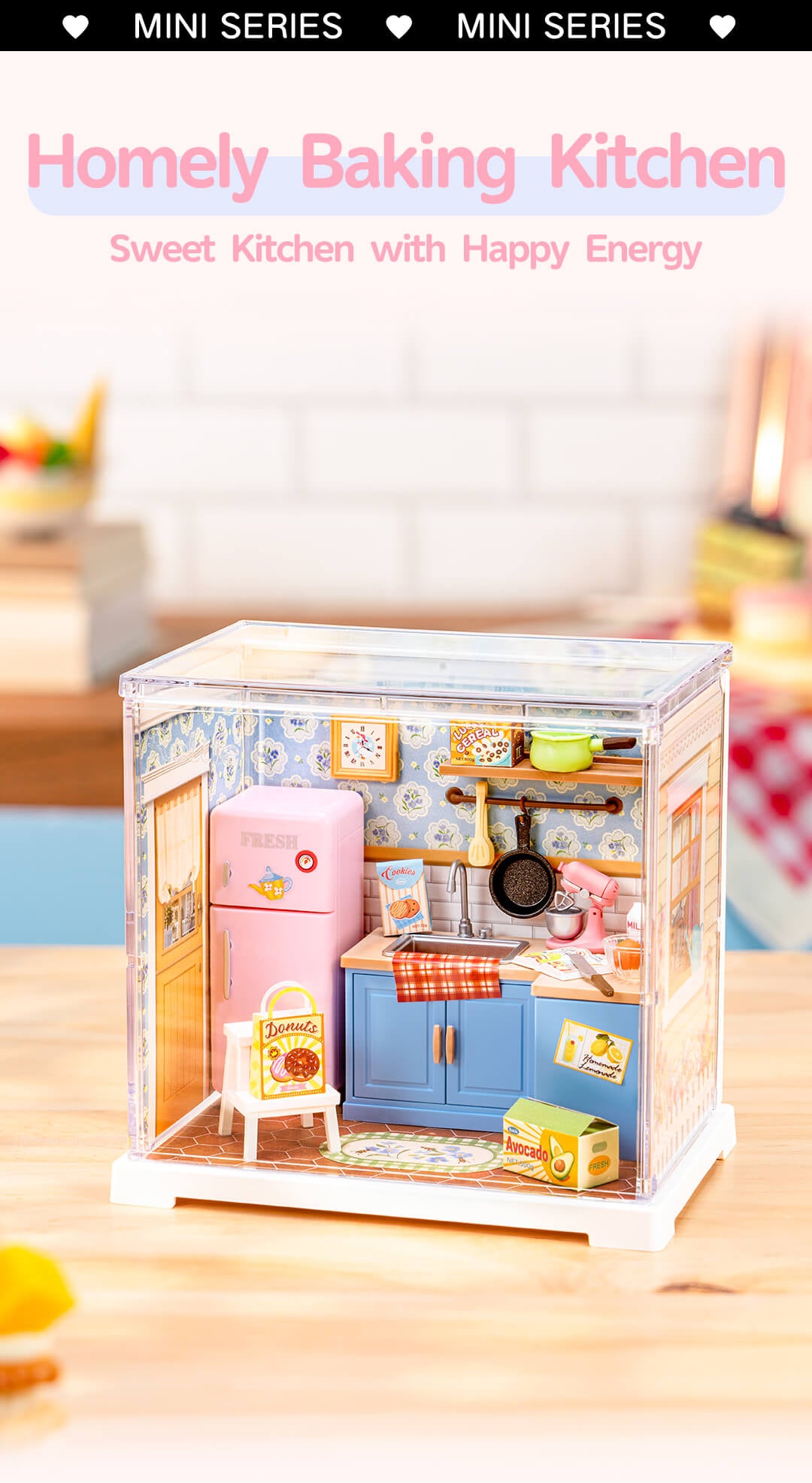 Rolife Homely Baking Kitchen Mini Super Creator DIY Miniature House DWS08B - Mô hình nhà búp bê tí hon tự lắp ráp - Rolife DWS08B