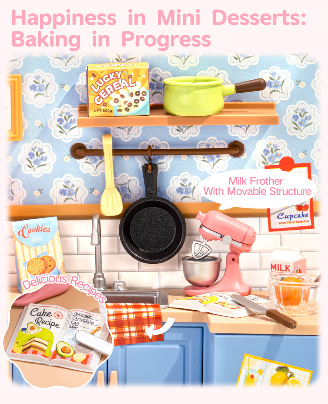 Rolife Homely Baking Kitchen Mini Super Creator DIY Miniature House DWS08B - Mô hình nhà búp bê tí hon tự lắp ráp - Rolife DWS08B