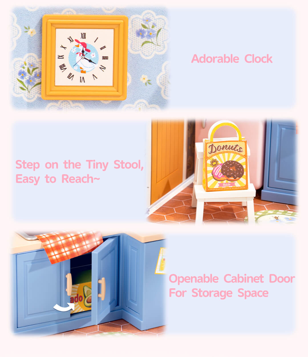 Rolife Homely Baking Kitchen Mini Super Creator DIY Miniature House DWS08B - Mô hình nhà búp bê tí hon tự lắp ráp - Rolife DWS08B