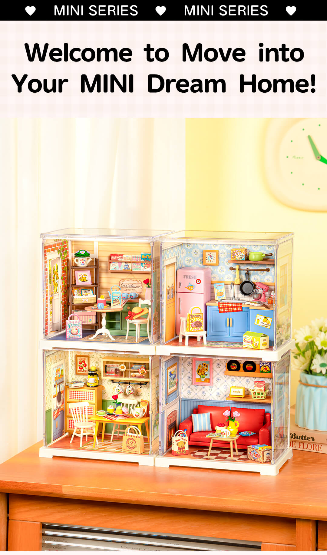 Rolife Homely Baking Kitchen Mini Super Creator DIY Miniature House DWS08B - Mô hình nhà búp bê tí hon tự lắp ráp - Rolife DWS08B