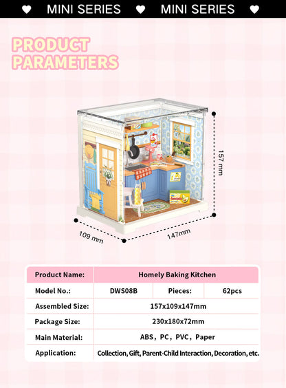 Rolife Homely Baking Kitchen Mini Super Creator DIY Miniature House DWS08B - Mô hình nhà búp bê tí hon tự lắp ráp - Rolife DWS08B