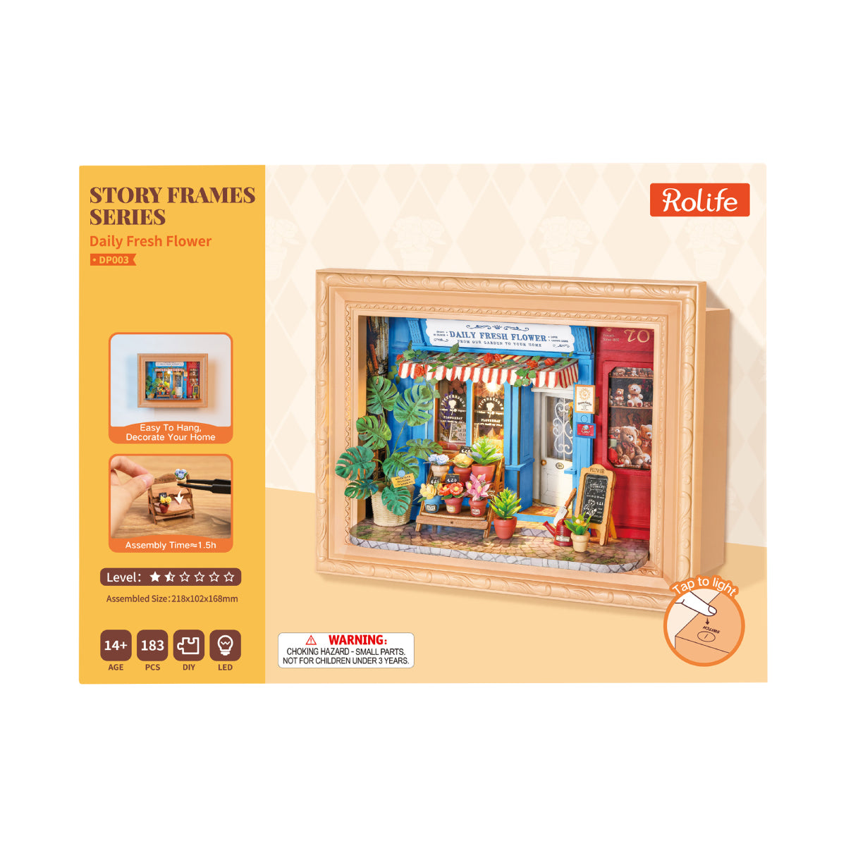 Rolife Daily Fresh Flower 3D Wooden Puzzle DP003 - Mô hình gỗ 3D Tiệm hoa tươi trang trí - Rolife DP003