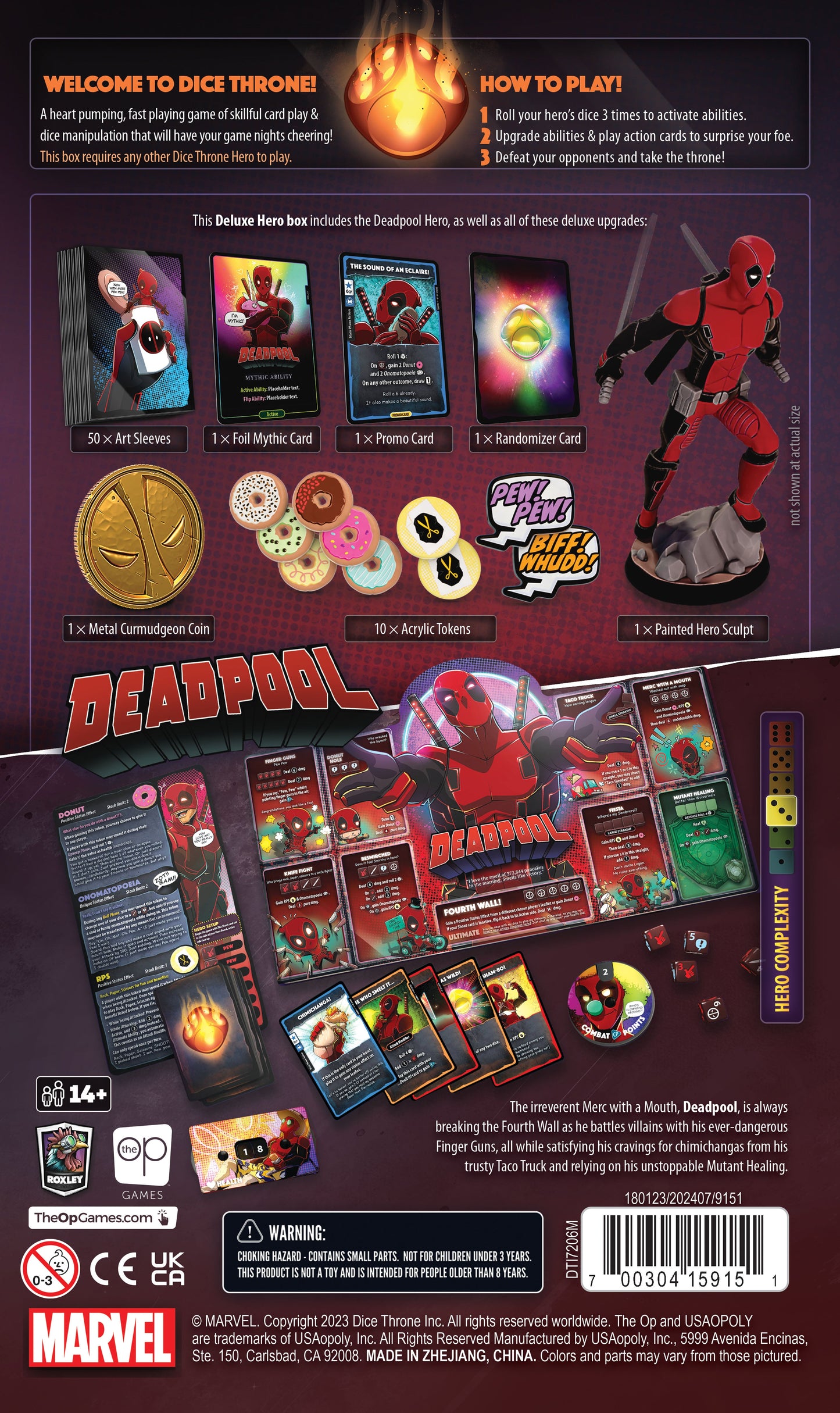 Marvel Dice Throne: Deadpool "Deluxe" Expansion - Bản mở rộng trò chơi xúc xắc Marvel - The Op Games