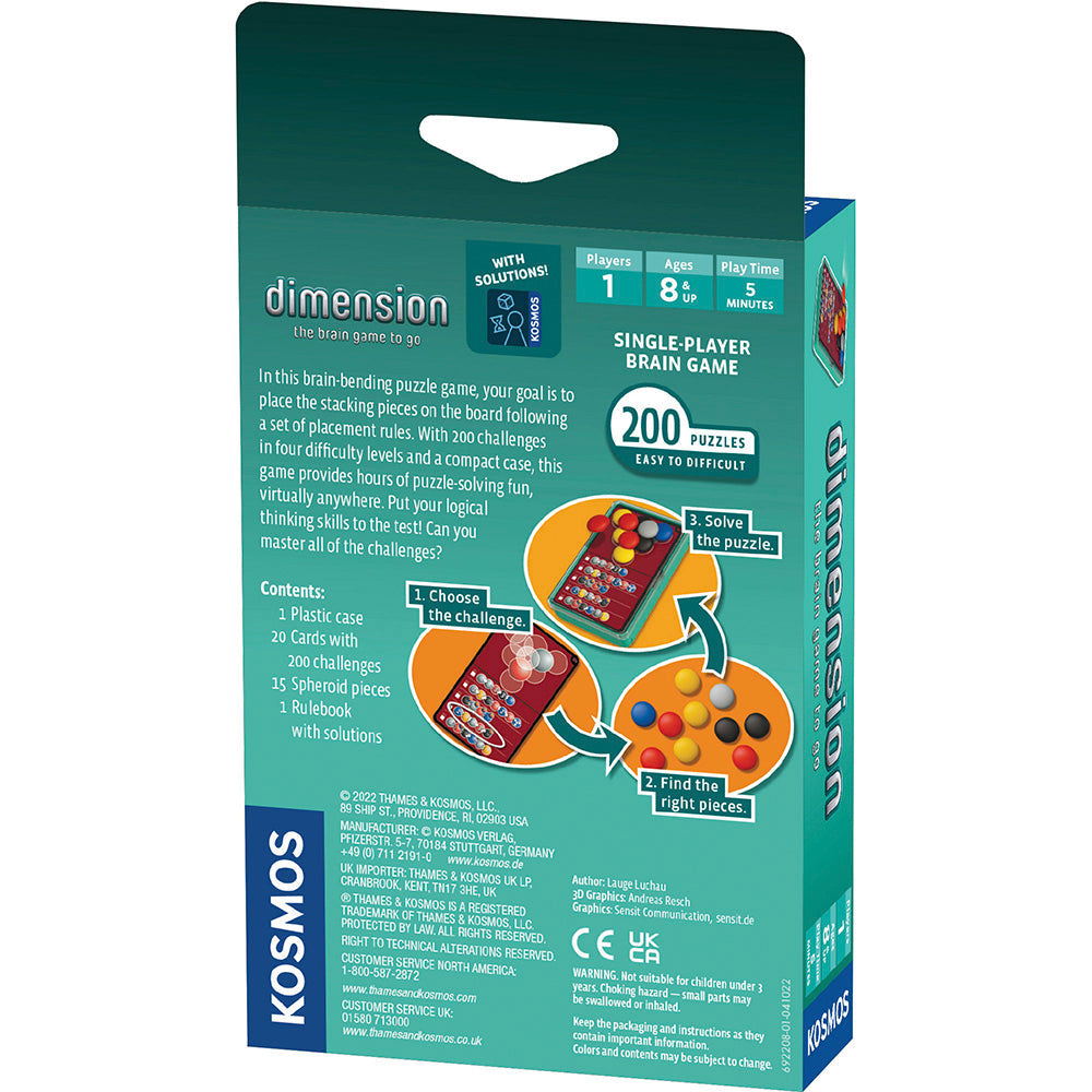 Dimension: The Brain Game To Go - Trò Chơi Giải Đố Xếp Chồng 3D - Thames & Kosmos - Hình ảnh bổ sung 6