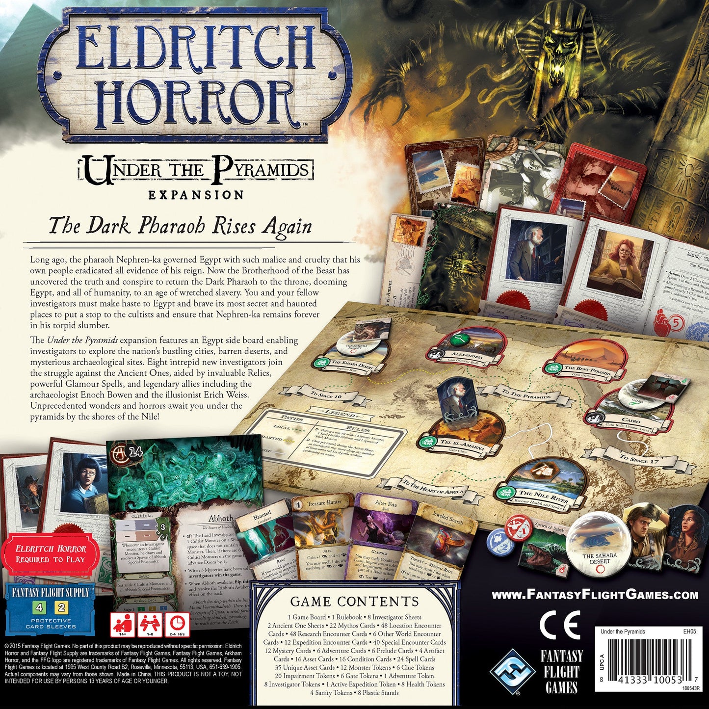 Eldritch Horror Under the Pyramids Expansion - Board game phiêu lưu kinh dị - Fantasy Flight Games